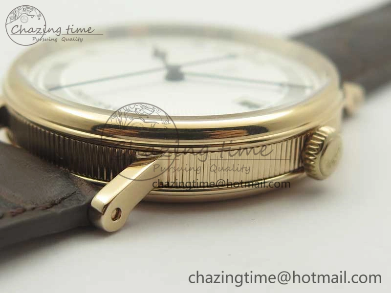 Classique Auto 5177 RG FK 1:1 Best Edition White Hobnail Textured Dial on Brown Leather Strap MIYOTA HighPerformance 5355
