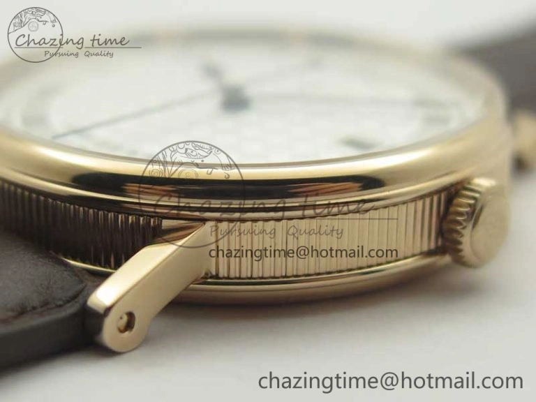 DailyWear Classique Auto 5177 RG FK 1:1 Best Edition White Plaid Textured Dial on Brown Leather Strap MIYOTA 5356