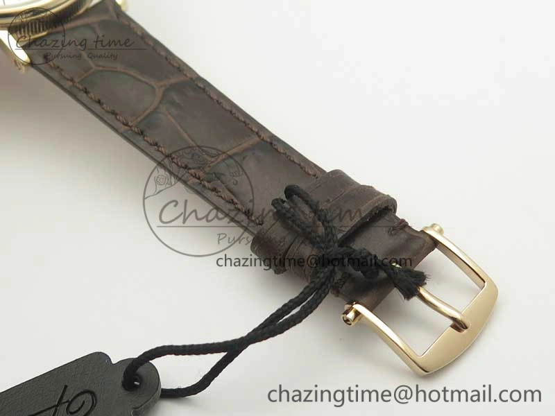 DailyWear Classique Auto 5177 RG FK 1:1 Best Edition White Plaid Textured Dial on Brown Leather Strap MIYOTA 5356