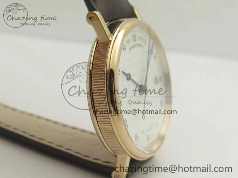 DailyWear Classique Auto 5177 RG FK 1:1 Best Edition White Plaid Textured Dial on Brown Leather Strap MIYOTA 5356