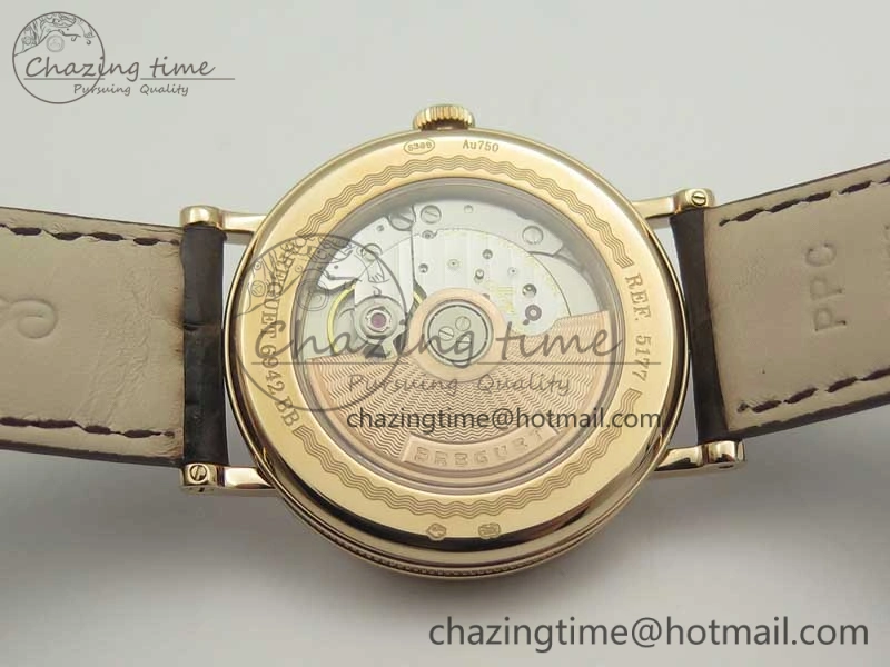 DailyWear Classique Auto 5177 RG FK 1:1 Best Edition White Plaid Textured Dial on Brown Leather Strap MIYOTA 5356