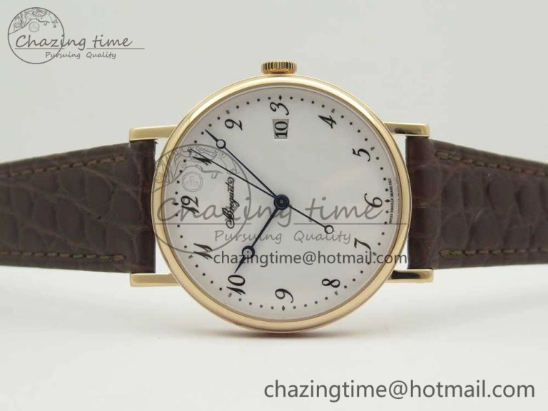 Classique Auto 5177 RG MK 1:1 Best Edition White Dial On Brown Leather Strap A777Q V Youthful 5332