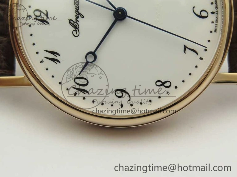 Classique Auto 5177 RG MK 1:1 Best Edition White Dial On Brown Leather Strap A777Q V Youthful 5332