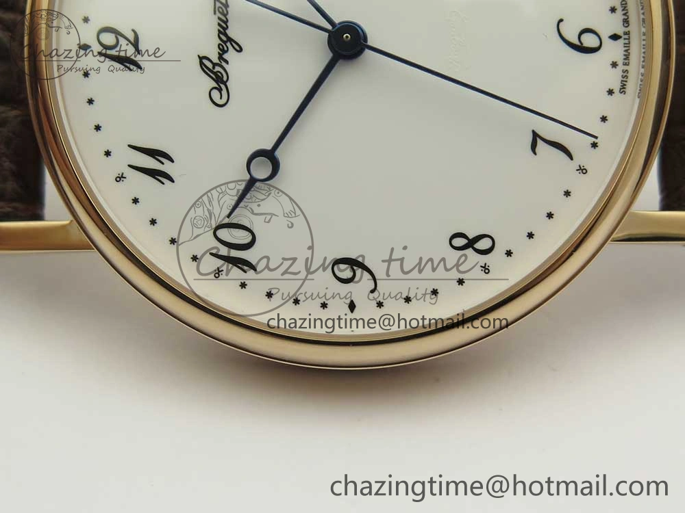 Classique Auto 5177 RG MK 1:1 Best Edition White Dial On Brown Leather Strap A777Q V Youthful 5332