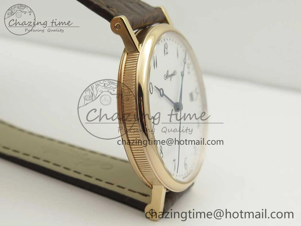 Classique Auto 5177 RG MK 1:1 Best Edition White Dial On Brown Leather Strap A777Q V Youthful 5332