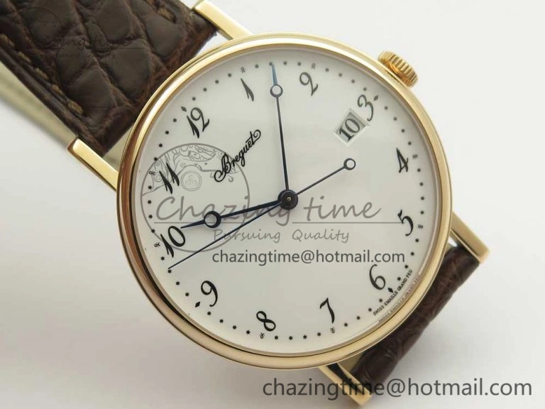 Classique Auto 5177 RG MK 1:1 Best Edition White Dial On Brown Leather Strap A777Q V Youthful 5332