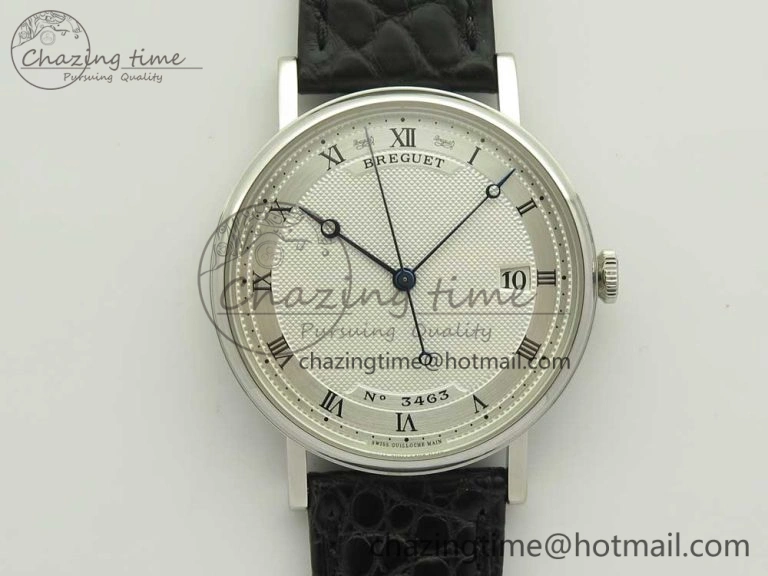 Classique Auto 5177 SS 3463 MK 1:1 Best Edition White Dial Numeral Markers On Black Leather Strap A777Q V Sophisticated 5335