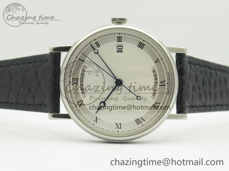 Classique Auto 5177 SS 3463 MK 1:1 Best Edition White Dial Numeral Markers On Black Leather Strap A777Q V Sophisticated 5335