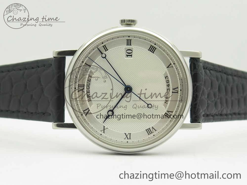 Classique Auto 5177 SS 3463 MK 1:1 Best Edition White Dial Numeral Markers On Black Leather Strap A777Q V Sophisticated 5335