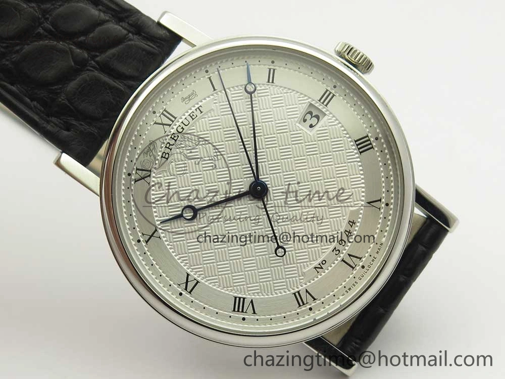 Classique Auto 5177 SS 3944 MK 1:1 Best Edition White Dial Numeral Markers On Black Leather A777Q V Fashionable 5336