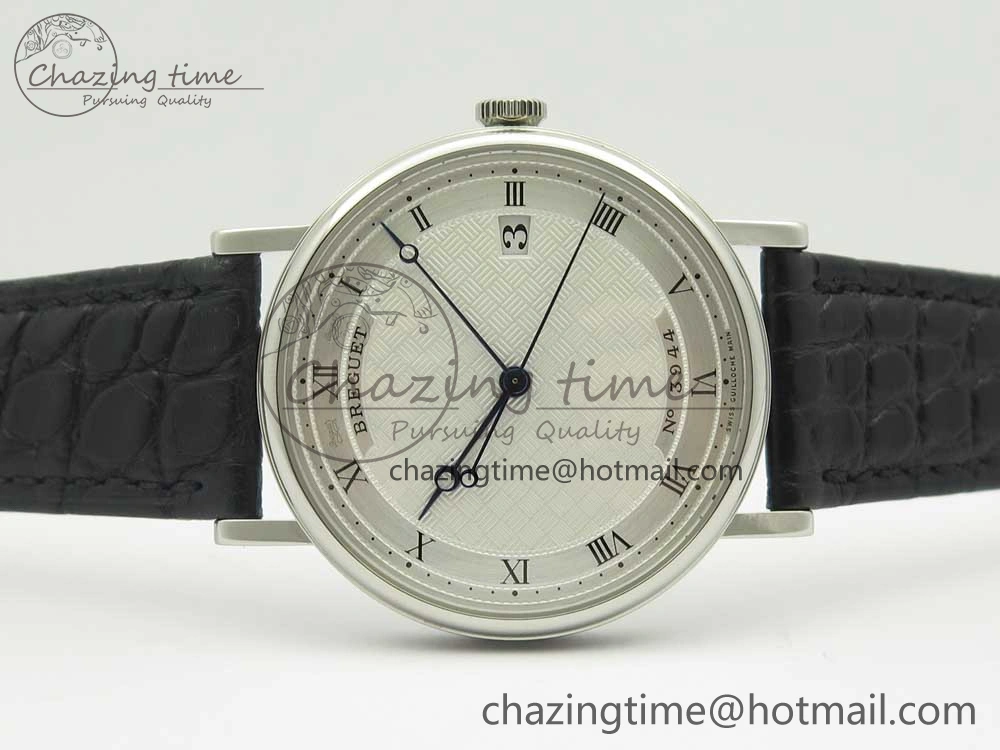 Classique Auto 5177 SS 3944 MK 1:1 Best Edition White Dial Numeral Markers On Black Leather A777Q V Fashionable 5336