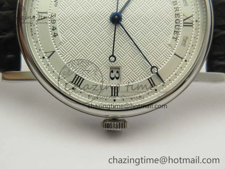 Classique Auto 5177 SS 3944 MK 1:1 Best Edition White Dial Numeral Markers On Black Leather A777Q V Fashionable 5336
