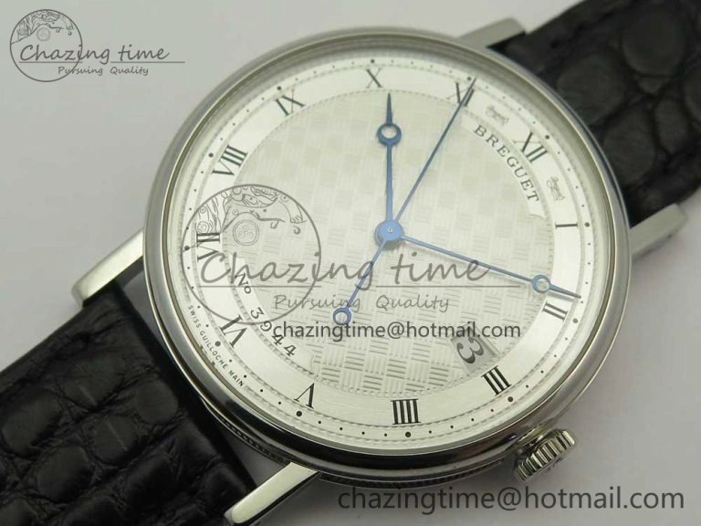 Classique Auto 5177 SS 3944 MK 1:1 Best Edition White Dial Numeral Markers On Black Leather A777Q V Fashionable 5336