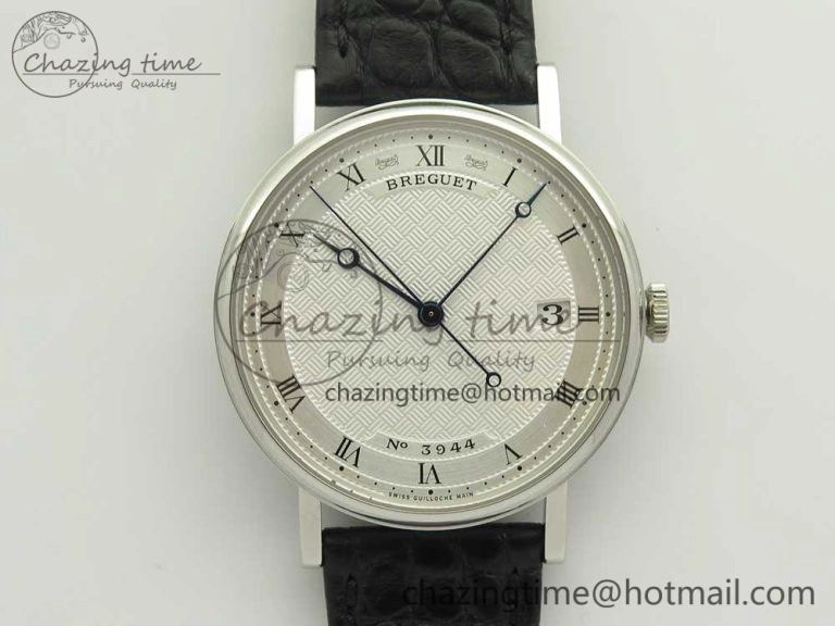Classique Auto 5177 SS 3944 MK 1:1 Best Edition White Dial Numeral Markers On Black Leather A777Q V Fashionable 5336