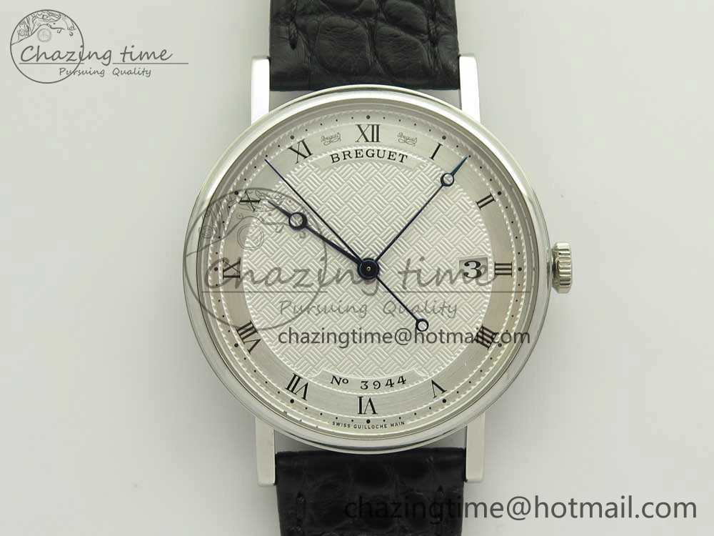 Classique Auto 5177 SS 3944 MK 1:1 Best Edition White Dial Numeral Markers On Black Leather A777Q V Fashionable 5336