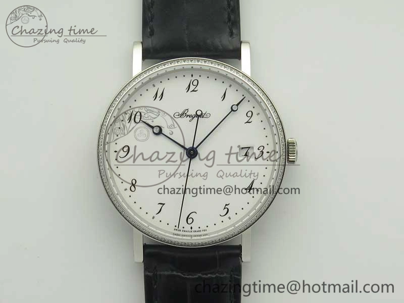 Classique Auto 5177 SS FK 1:1 Best Edition White Dial Diamonds Bezel on Black Leather Strap MIYOTA Tailored 5349