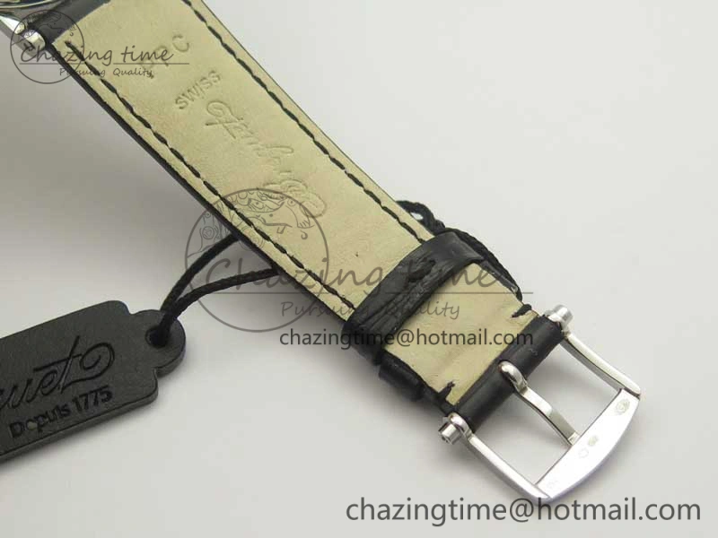 Classique Auto 5177 SS FK 1:1 Best Edition White Dial Diamonds Bezel on Black Leather Strap MIYOTA Tailored 5349