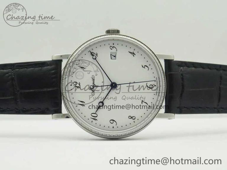 Classique Auto 5177 SS FK 1:1 Best Edition White Dial Diamonds Bezel on Black Leather Strap MIYOTA Tailored 5349