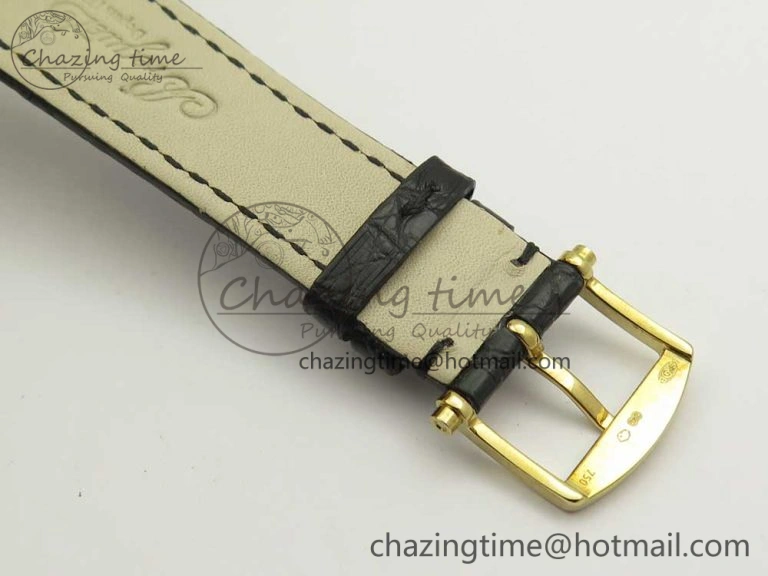 Classique Auto 5177 YG 3944 MK 1:1 Best Edition White Dial Numeral Markers On Black Leather A777Q V Modern 5334
