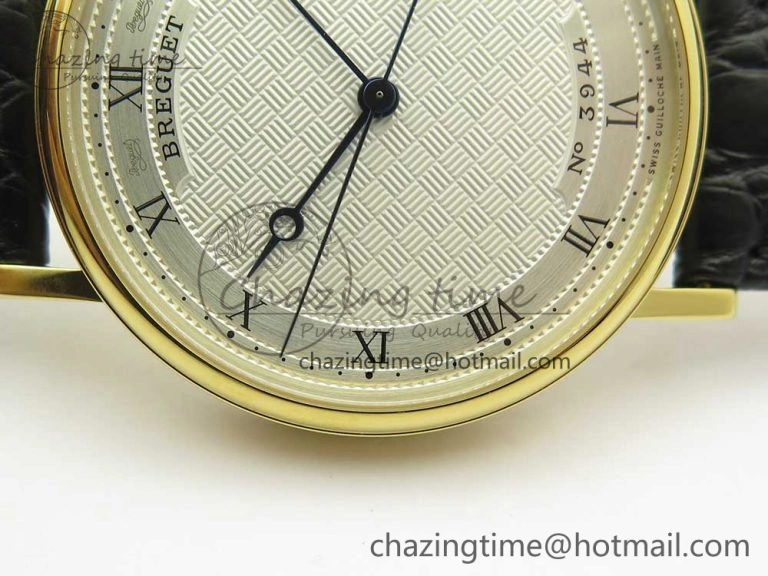 Classique Auto 5177 YG 3944 MK 1:1 Best Edition White Dial Numeral Markers On Black Leather A777Q V Modern 5334