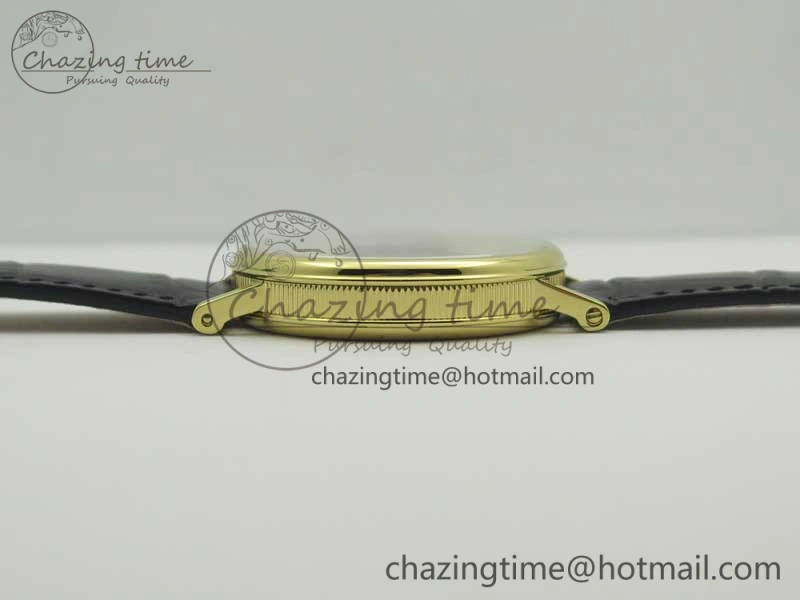 Affordable Classique Auto 5177 YG FK 1:1 Best Edition White Dial on Black Leather Strap MIYOTA 5352