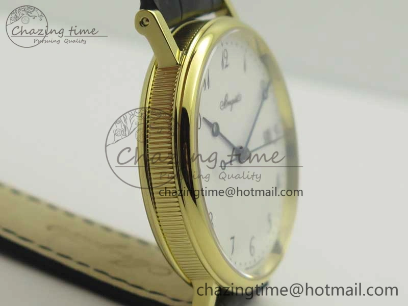 Affordable Classique Auto 5177 YG FK 1:1 Best Edition White Dial on Black Leather Strap MIYOTA 5352