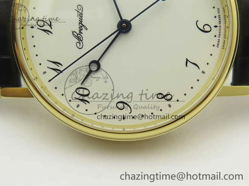 Affordable Classique Auto 5177 YG FK 1:1 Best Edition White Dial on Black Leather Strap MIYOTA 5352