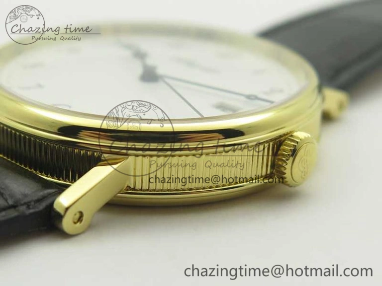 Affordable Classique Auto 5177 YG FK 1:1 Best Edition White Dial on Black Leather Strap MIYOTA 5352