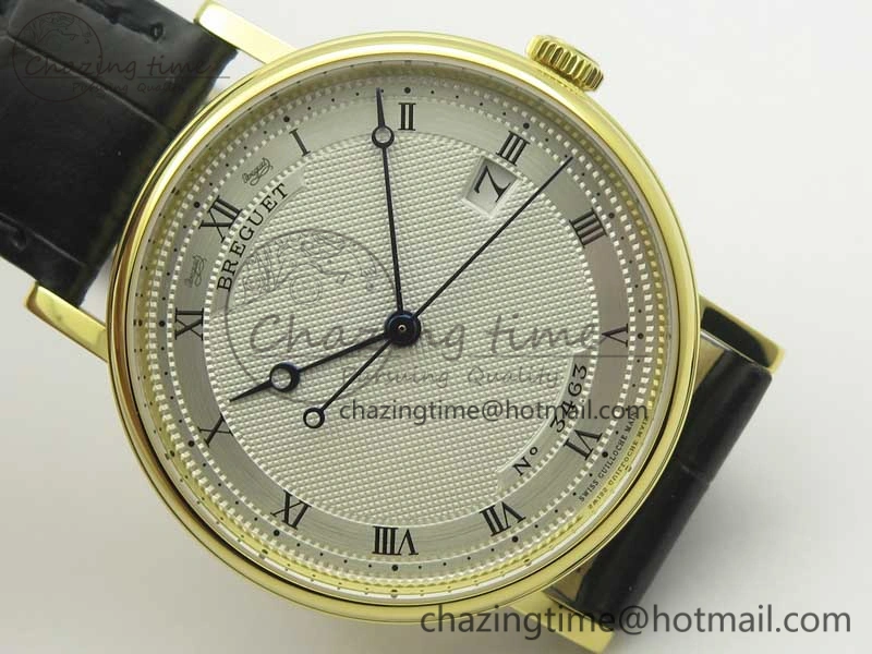 Stylish Classique Auto 5177 YG FK 1:1 Best Edition White Hobnail Textured Dial on Black Leather Strap MIYOTA 5351