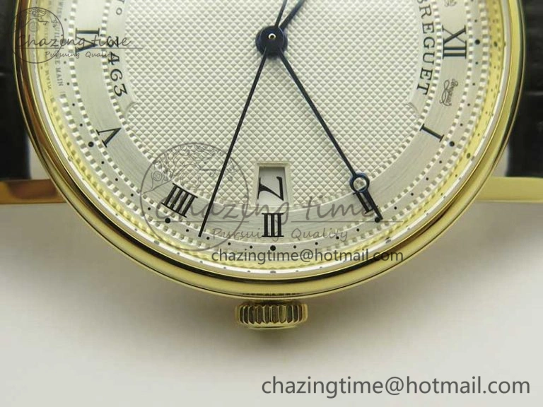 Stylish Classique Auto 5177 YG FK 1:1 Best Edition White Hobnail Textured Dial on Black Leather Strap MIYOTA 5351