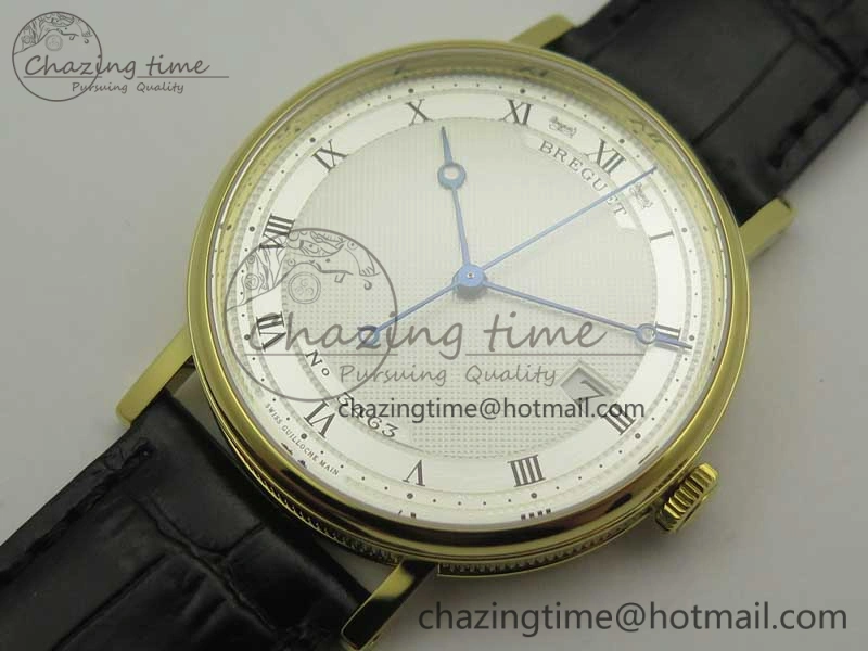 Stylish Classique Auto 5177 YG FK 1:1 Best Edition White Hobnail Textured Dial on Black Leather Strap MIYOTA 5351