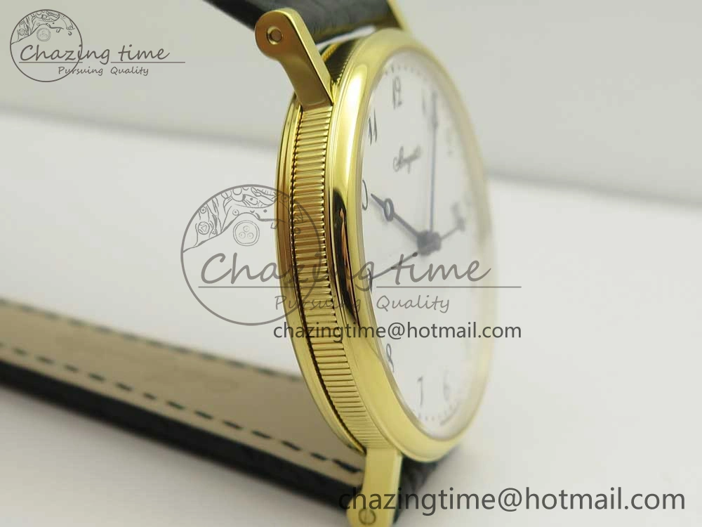 Classique Auto 5177 YG MK 1:1 Best Edition White Dial On Black Leather Strap A777Q V Supportive 5329