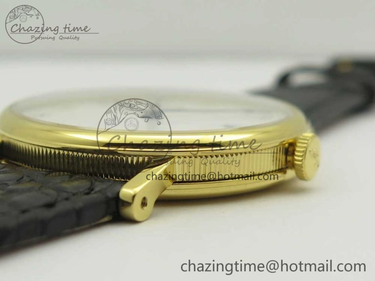 Classique Auto 5177 YG MK 1:1 Best Edition White Dial On Black Leather Strap A777Q V Supportive 5329
