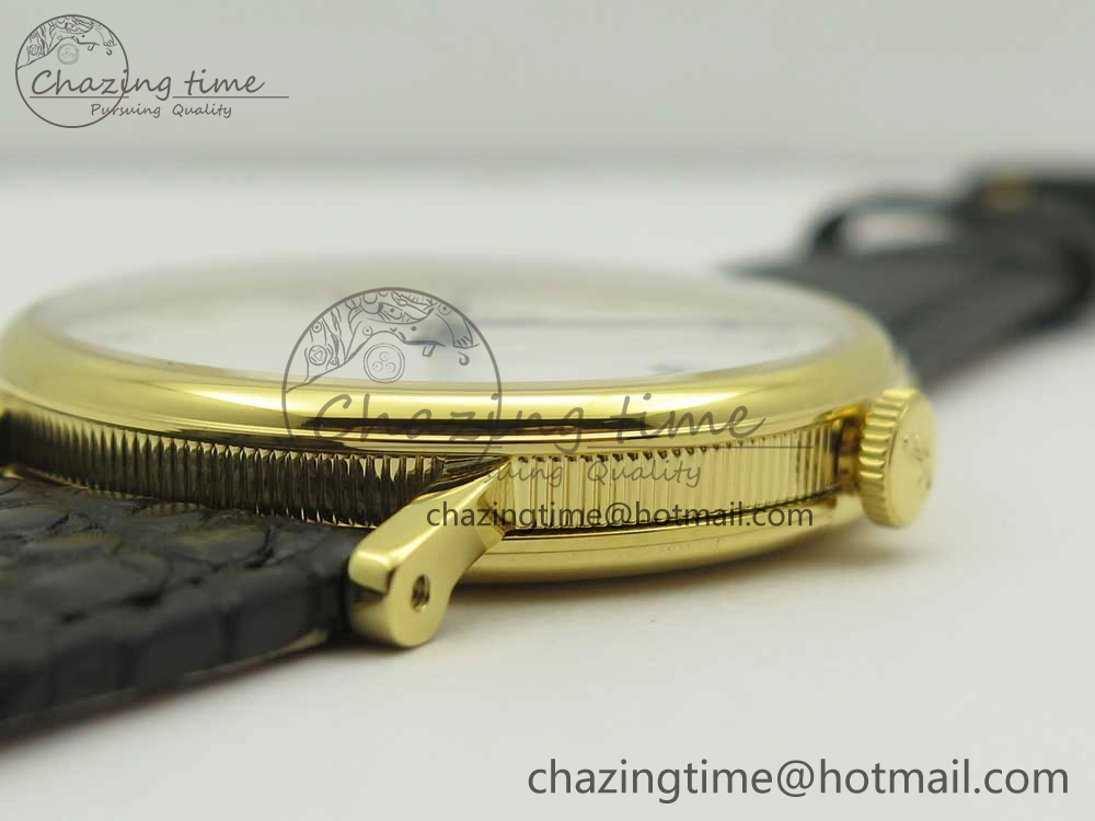 Classique Auto 5177 YG MK 1:1 Best Edition White Dial On Black Leather Strap A777Q V Supportive 5329