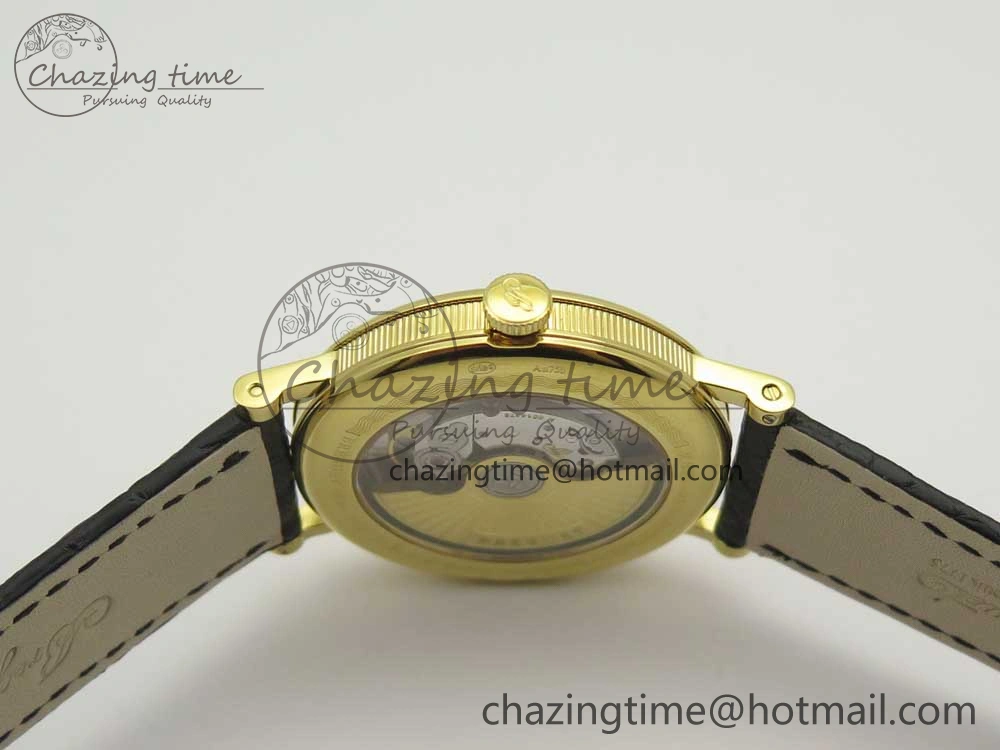 Classique Auto 5177 YG MK 1:1 Best Edition White Dial On Black Leather Strap A777Q V Supportive 5329