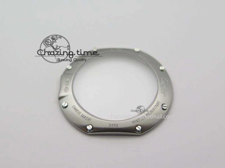 Cle de Cartier SS 35mm V6F Best Edition White Textured Dial On Black Leather Strap MIYOTA Affordable 6353