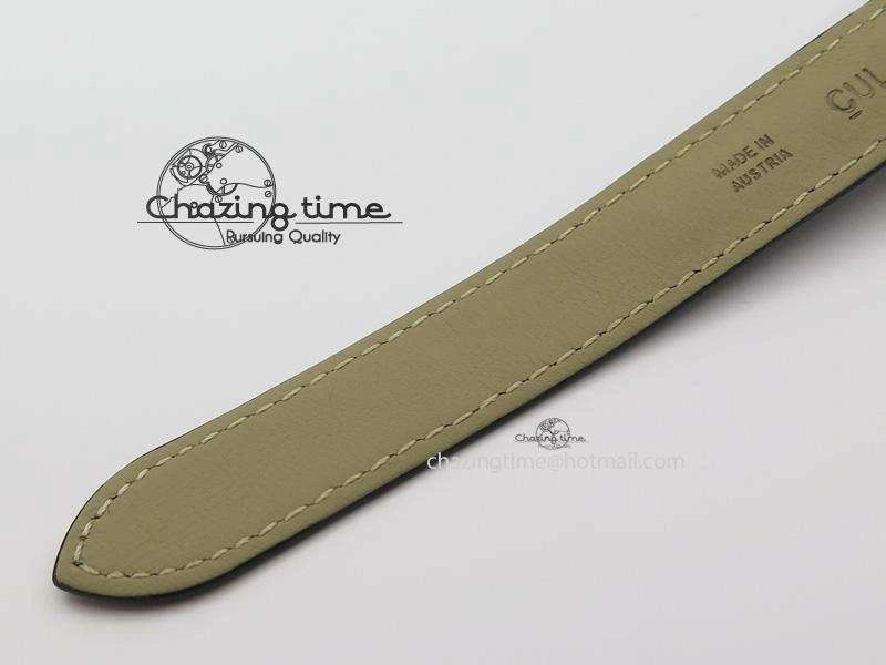 Cle de Cartier SS 35mm V6F Best Edition White Textured Dial On Black Leather Strap MIYOTA Affordable 6353