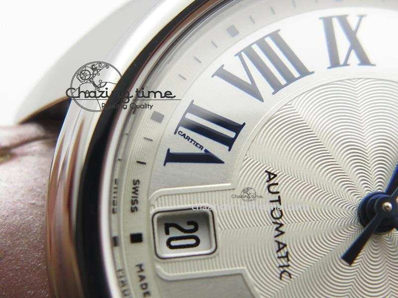 Cle de Cartier SS 35mm V6F Best Edition White Textured Dial On Pink Leather Strap MIYOTA Flexible 6351