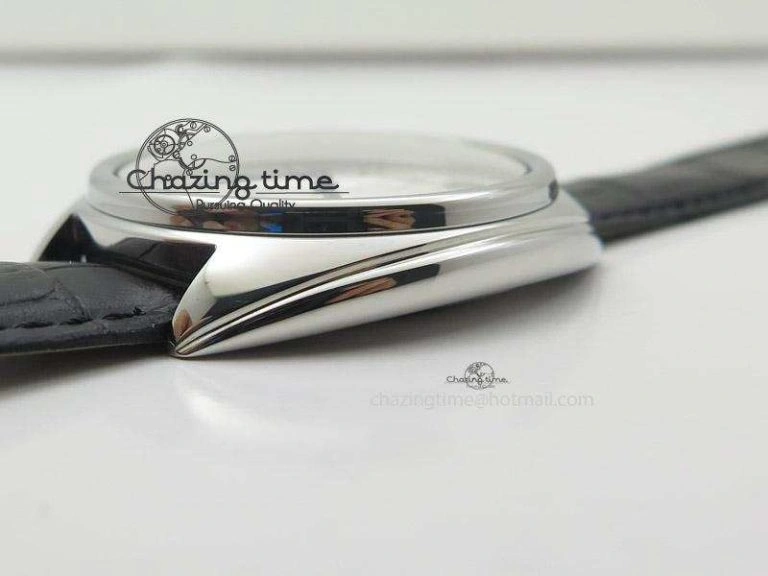 Cozy Cle de Cartier SS V6F Best Edition White Textured Dial On Black Leather Strap MIYOTA 6369