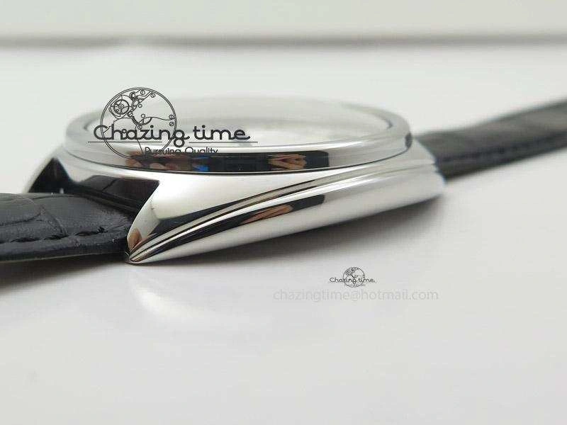 Cozy Cle de Cartier SS V6F Best Edition White Textured Dial On Black Leather Strap MIYOTA 6369