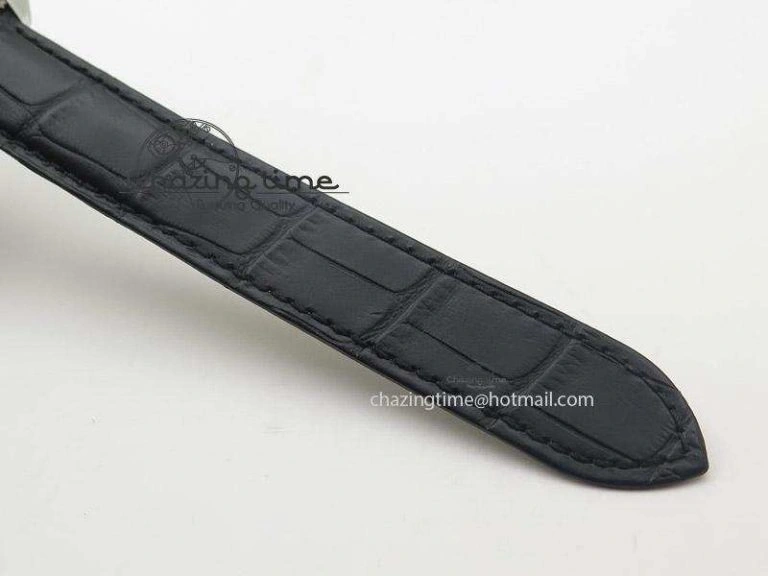 Cozy Cle de Cartier SS V6F Best Edition White Textured Dial On Black Leather Strap MIYOTA 6369