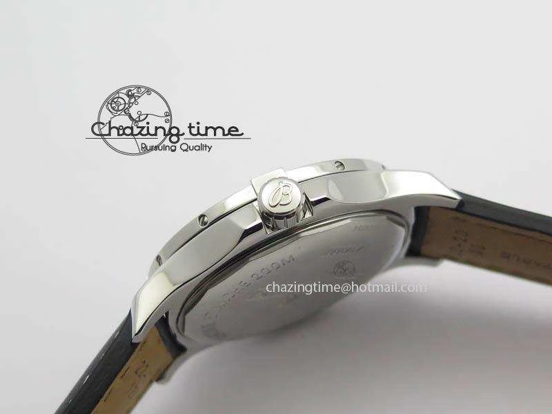 DailyWear Clot Chronometer SS GF 1:1 Best Edition Black Sticks Marker Dial On Black Leather Strap A 5715