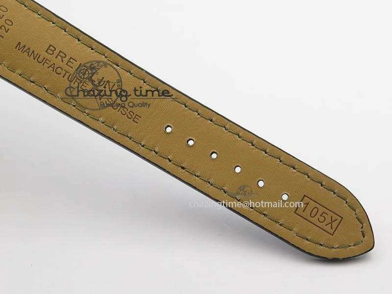 DailyWear Clot Chronometer SS GF 1:1 Best Edition Black Sticks Marker Dial On Black Leather Strap A 5715