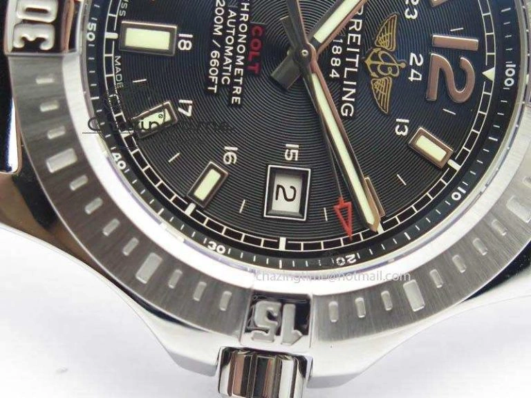DailyWear Clot Chronometer SS GF 1:1 Best Edition Black Sticks Marker Dial On Black Leather Strap A 5715