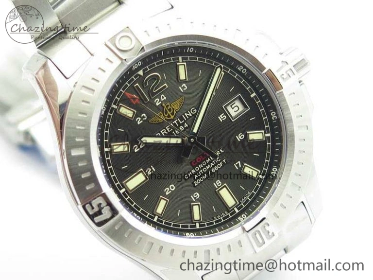 Clot Chronometer SS GF 1:1 Best Edition Black Sticks Marker Dial On SS Bracelet A WellDesigned 5712