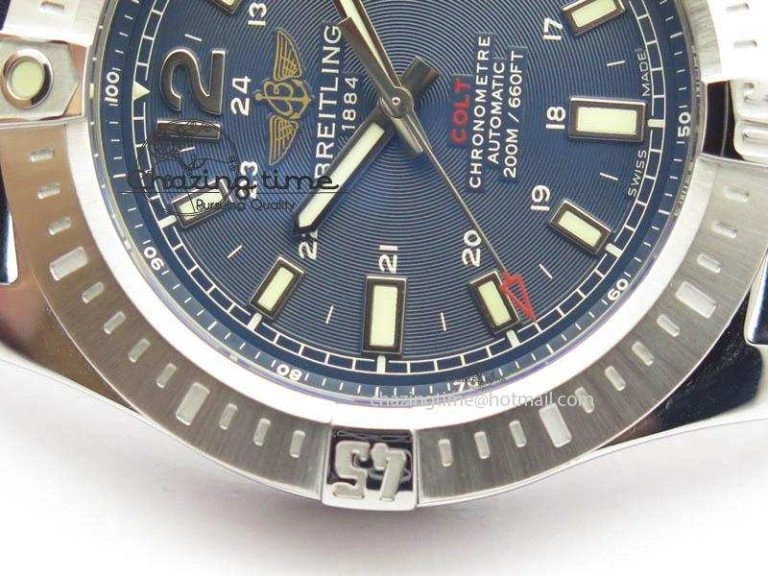 Clot Chronometer SS GF 1:1 Best Edition Blue Sticks Marker Dial On Blue Leather Strap A Premium 5716