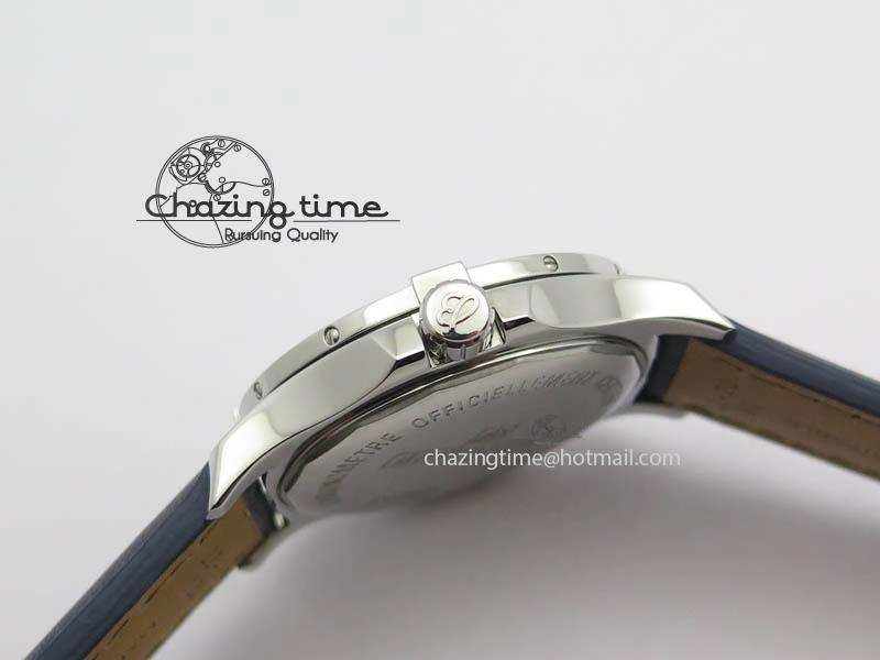 Clot Chronometer SS GF 1:1 Best Edition Blue Sticks Marker Dial On Blue Leather Strap A Premium 5716