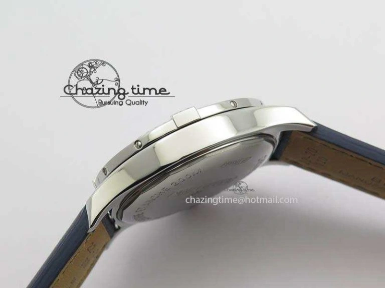Clot Chronometer SS GF 1:1 Best Edition Blue Sticks Marker Dial On Blue Leather Strap A Premium 5716