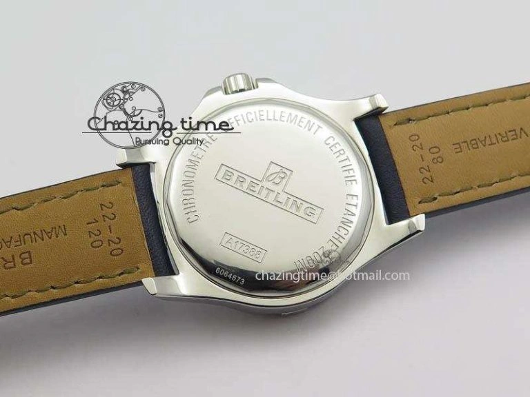 Clot Chronometer SS GF 1:1 Best Edition Blue Sticks Marker Dial On Blue Leather Strap A Premium 5716