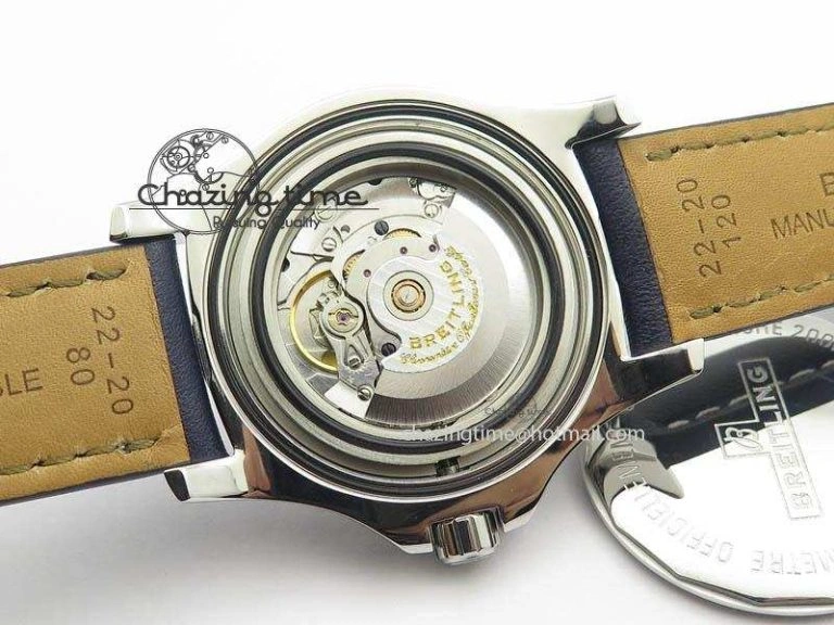 Clot Chronometer SS GF 1:1 Best Edition Blue Sticks Marker Dial On Blue Leather Strap A Premium 5716